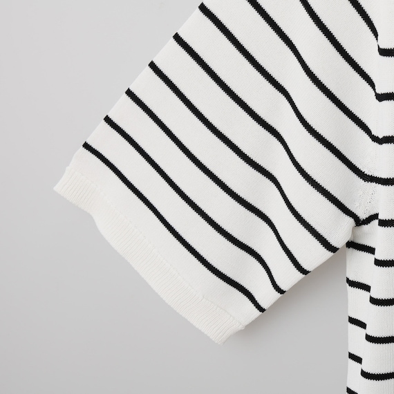 ひんやりニットボーダー半袖プルオーバー (75109) 19枚目画像