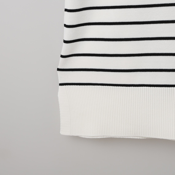 ひんやりニットボーダー半袖プルオーバー (75109) 20枚目画像