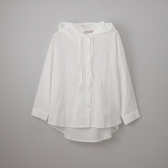 フード付きコットンシャツ　(55122) 1枚目画像