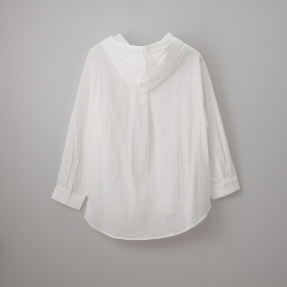 フード付きコットンシャツ　(55122) 2枚目画像