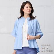 ペプラムチュニックシャツ　(55124)