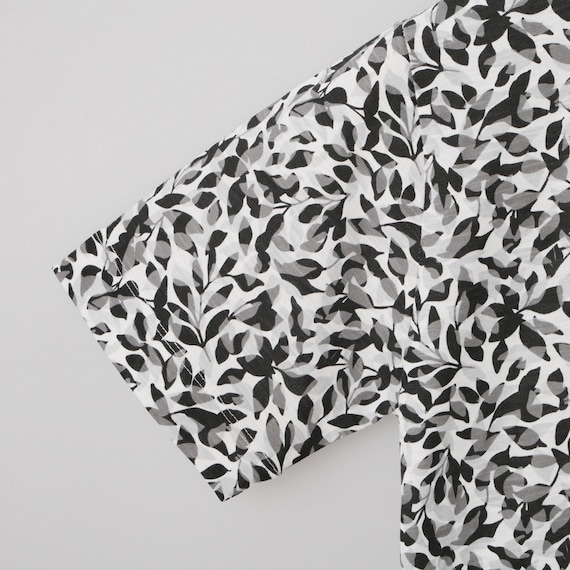 【ニトリネット先行販売】接触冷感 リーフ柄綿スラブプルオーバー (65131) 5枚目画像