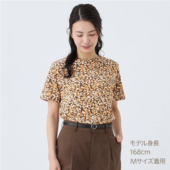 【ニトリネット先行販売】接触冷感　リーフ柄綿スラブプルオーバー　(65131) 7枚目画像