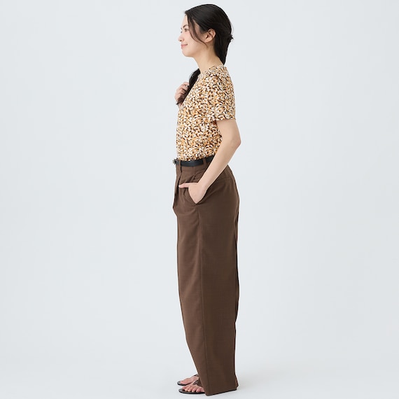 【ニトリネット先行販売】接触冷感 リーフ柄綿スラブプルオーバー (65131) 9枚目画像