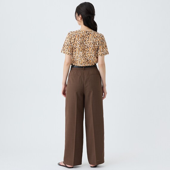 【ニトリネット先行販売】接触冷感　リーフ柄綿スラブプルオーバー　(65131) 10枚目画像