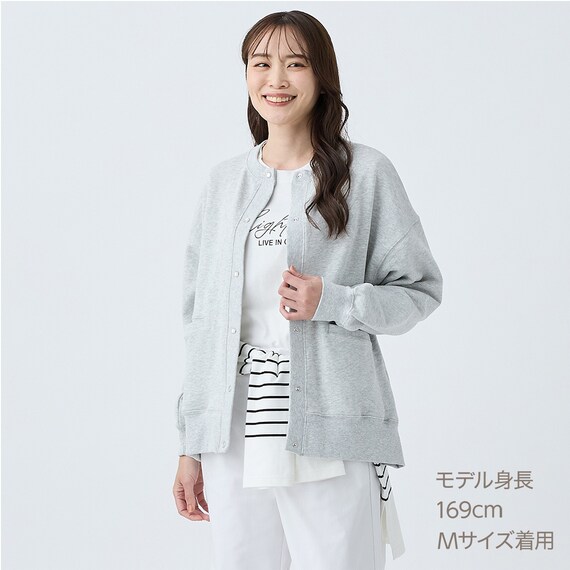 裏毛パールドット釦カーディガン　(85108) 1枚目画像