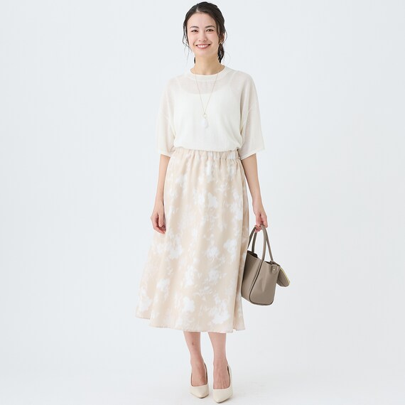 フローラル柄スカート　(35110) 4枚目画像