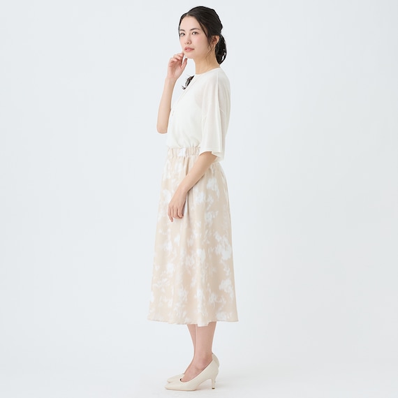 フローラル柄スカート (35110) 5枚目画像