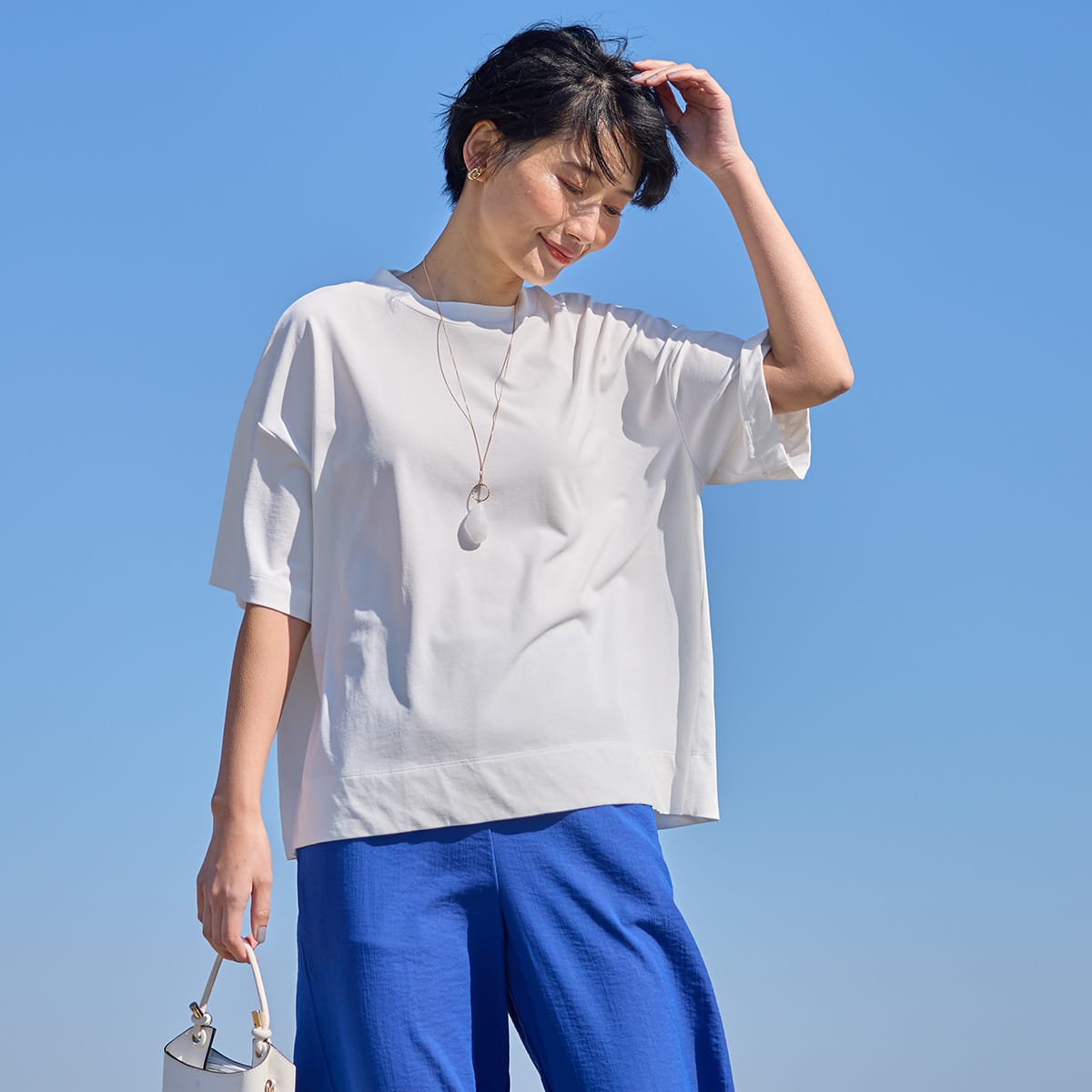 汗じみ防止UVカットプチハイネックTシャツ (65132) | ニトリネット