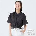 ランダムドットプリントボウタイブラウス　(55127) 5枚目画像