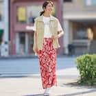 リーフ柄スカーチョ (25128) 2枚目画像