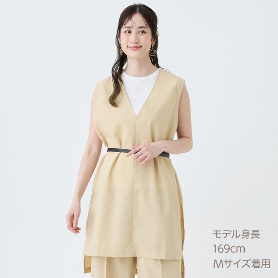ほんのりシアーＶネックチュニック　(55134) 4枚目画像