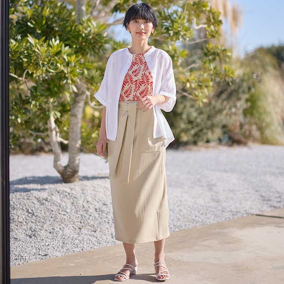 ベルト付きタイトスカート (35112) 2枚目画像