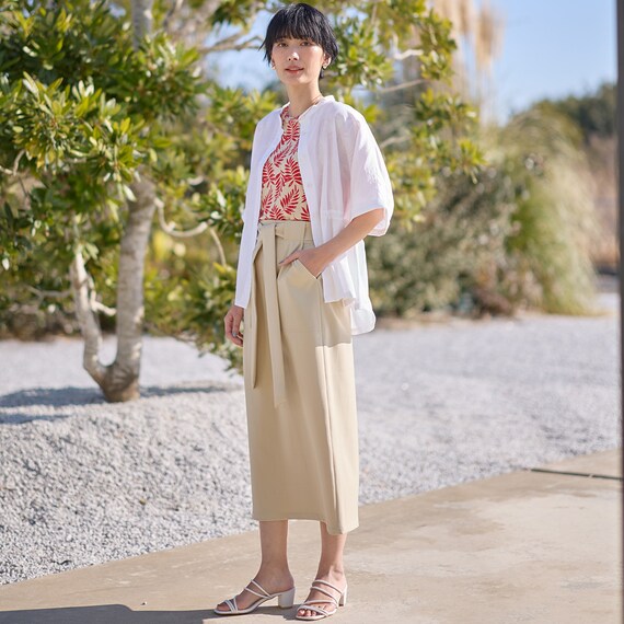 ベルト付きタイトスカート　(35112) 4枚目画像