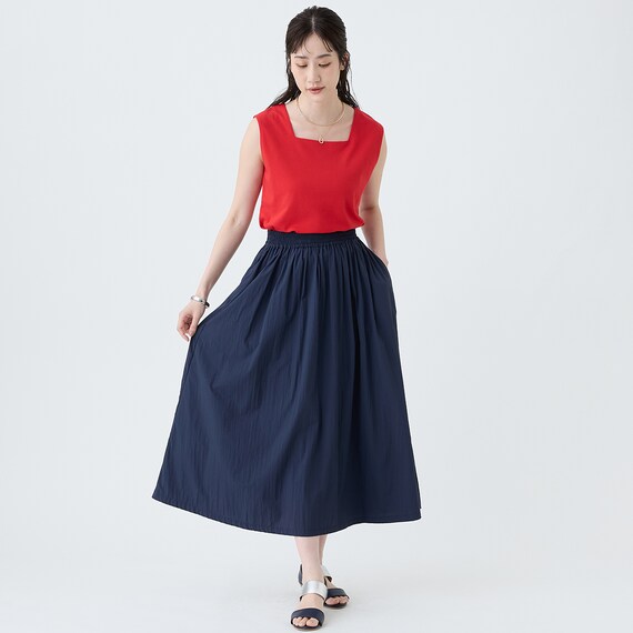 ハーフダブルフロントスクエアネックタンクトップ　(65138) 4枚目画像