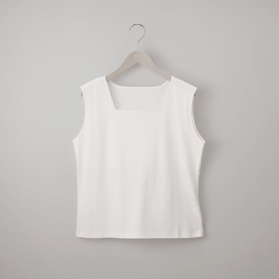 ハーフダブルフロントスクエアネックタンクトップ (65138) 8枚目画像