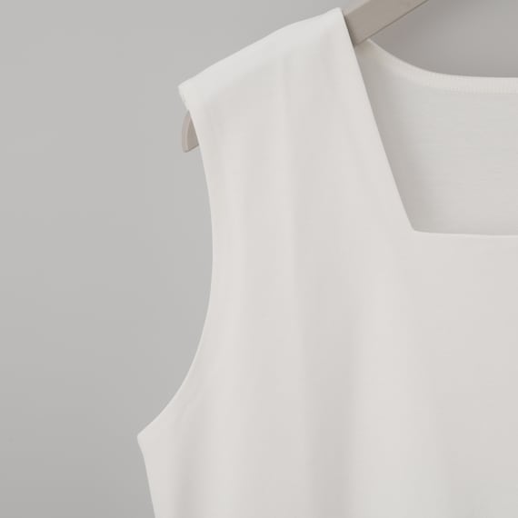 ハーフダブルフロントスクエアネックタンクトップ (65138) 11枚目画像