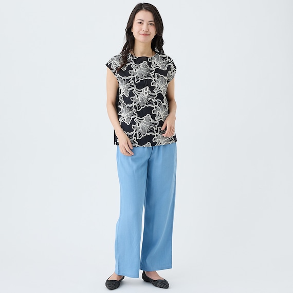 【ニトリネット先行販売】接触冷感シャンブレーライトデニムパンツ (25133) 5枚目画像