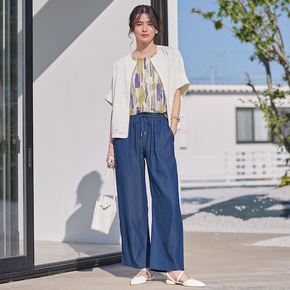 【ニトリネット先行販売】接触冷感シャンブレーライトデニムパンツ (25133) 9枚目画像