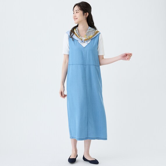 【ニトリネット先行販売】接触冷感シャンブレーライトデニムワンピース　(45111) 3枚目画像