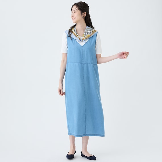 【ニトリネット先行販売】接触冷感シャンブレーライトデニムワンピース (45111) 3枚目画像