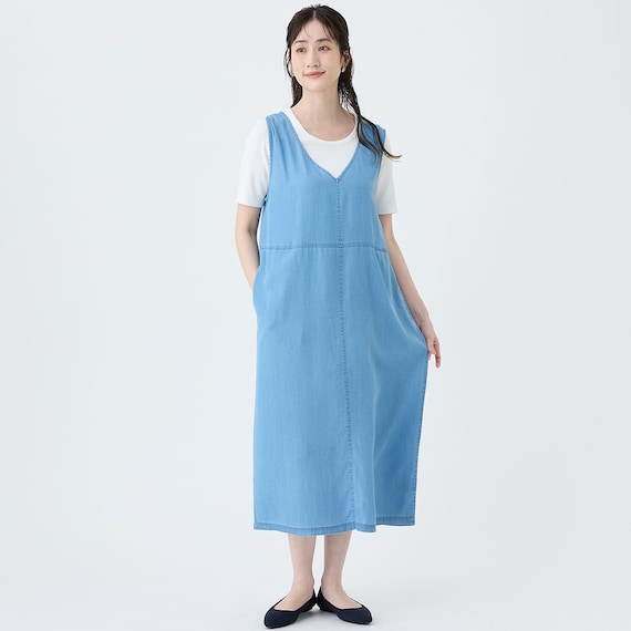 【ニトリネット先行販売】接触冷感シャンブレーライトデニムワンピース (45111) 4枚目画像