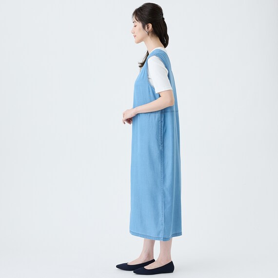 【ニトリネット先行販売】接触冷感シャンブレーライトデニムワンピース　(45111) 5枚目画像