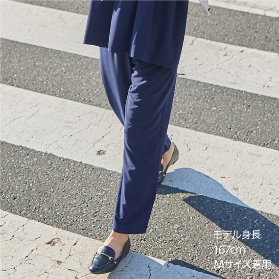 カットジョーゼットウエストドロストテーパードパンツ　(25139) 15枚目画像
