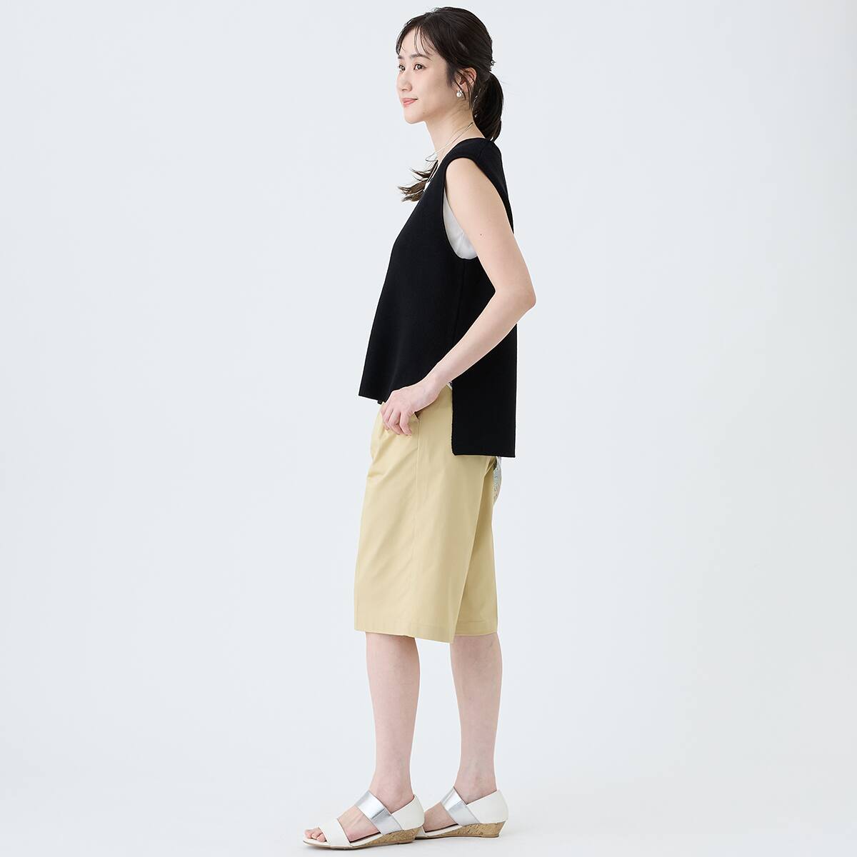 畦編みVネックベスト (75115) | ニトリネット【公式】 家具