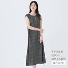 接触冷感ドット柄レーヨンワンピースショート丈　(45118) 1枚目画像