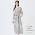 接触冷感更紗柄レーヨンワンピースショート丈　(45120) 1枚目画像