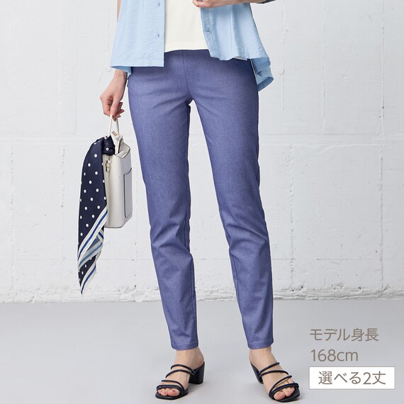 【ニトリネット先行販売】マジックベルトストレッチパンツサマーライト　ショート丈　(25135) 3枚目画像