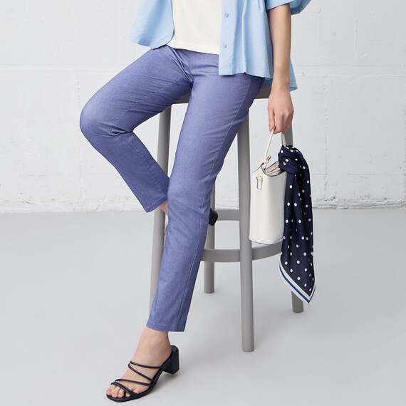 【ニトリネット先行販売】マジックベルトストレッチパンツサマーライト　ショート丈　(25135) 5枚目画像