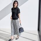 接触冷感ＵＶカットスラブペイズリープリントスカート　(35111) 2枚目画像