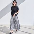 接触冷感ＵＶカットスラブペイズリープリントスカート　(35111) 4枚目画像