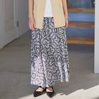 接触冷感ＵＶカットスラブペイズリープリントスカート　(35111) 5枚目画像
