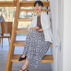 接触冷感ＵＶカットスラブペイズリープリントスカート　(35111) 9枚目画像
