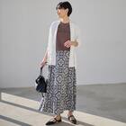 接触冷感ＵＶカットスラブペイズリープリントスカート　(35111) 11枚目画像