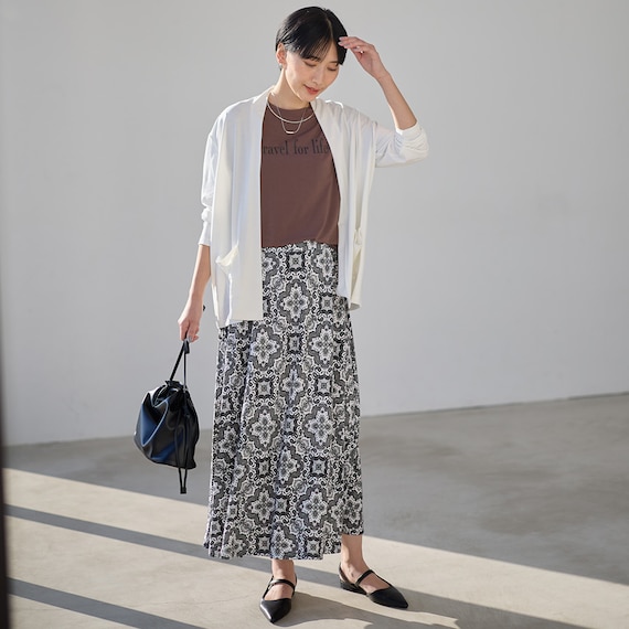 接触冷感UVカットスラブカーディガン (85109) 5枚目画像