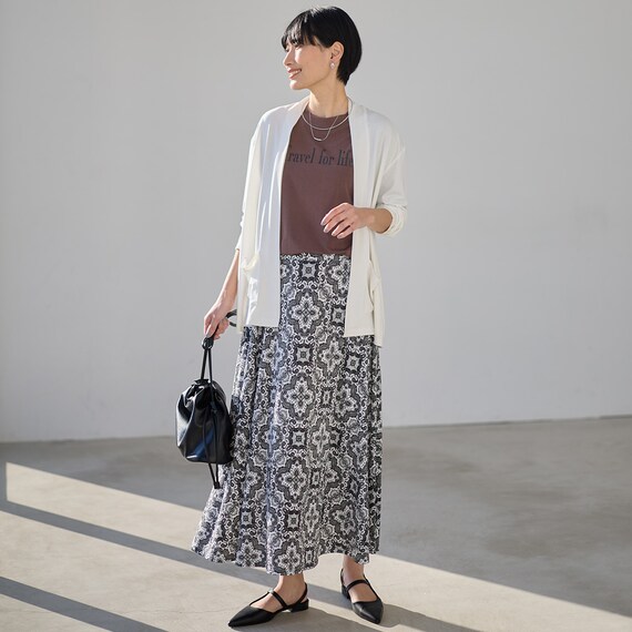 接触冷感ＵＶカットスラブカーディガン　(85109) 6枚目画像