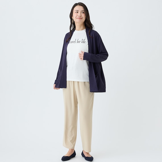 接触冷感UVカットスラブカーディガン (85109) 10枚目画像