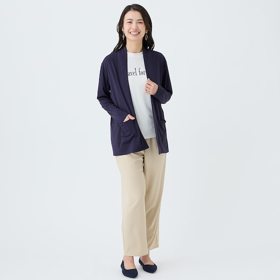 接触冷感UVカットスラブカーディガン (85109) 11枚目画像