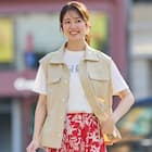 接触冷感UVカットスラブロゴプリントTシャツ (65134) 3枚目画像