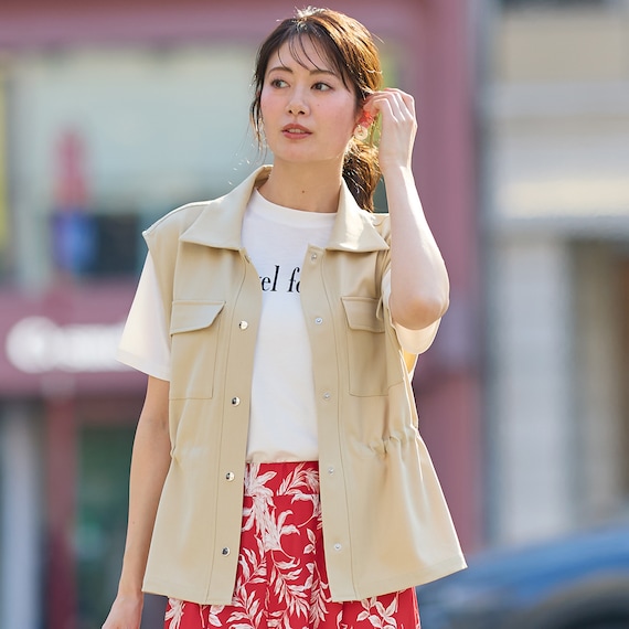 接触冷感UVカットスラブロゴプリントTシャツ (65134) 4枚目画像