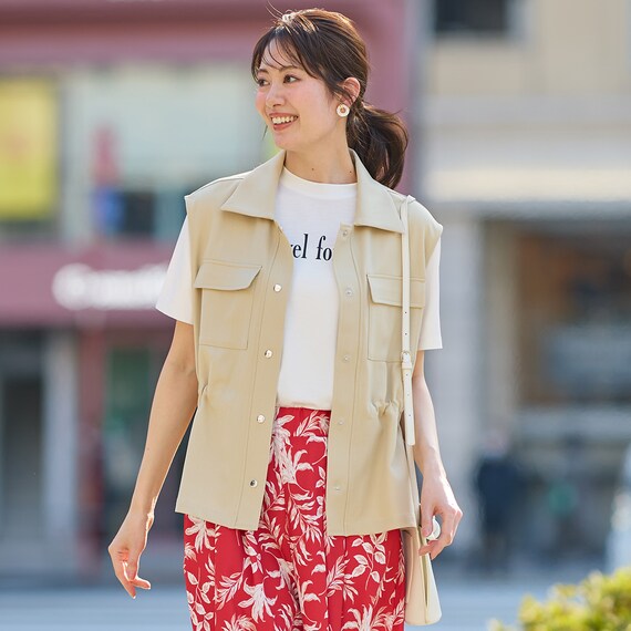 接触冷感ＵＶカットスラブロゴプリントＴシャツ　(65134) 5枚目画像