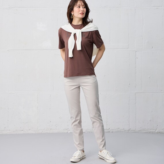 接触冷感ＵＶカットスラブロゴプリントＴシャツ　(65134) 11枚目画像