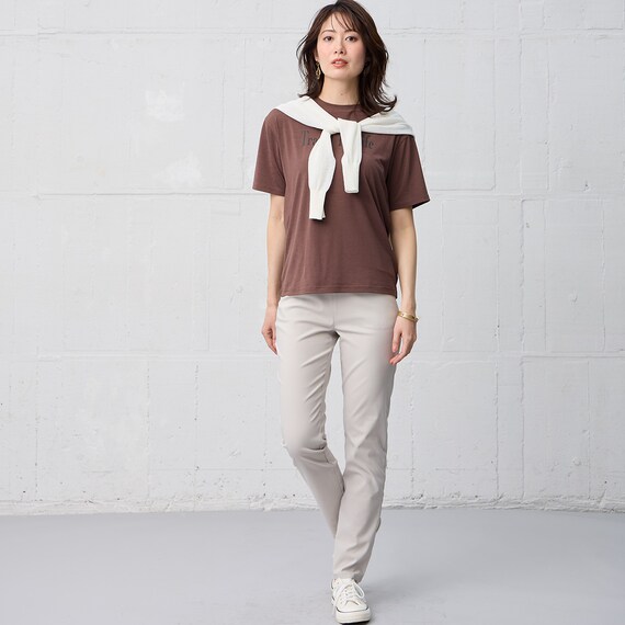 接触冷感ＵＶカットスラブロゴプリントＴシャツ　(65134) 13枚目画像