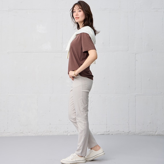 接触冷感UVカットスラブロゴプリントTシャツ (65134) 14枚目画像