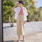 接触冷感ＵＶカットスラブリーフプリントＴシャツ　(65135) 4枚目画像