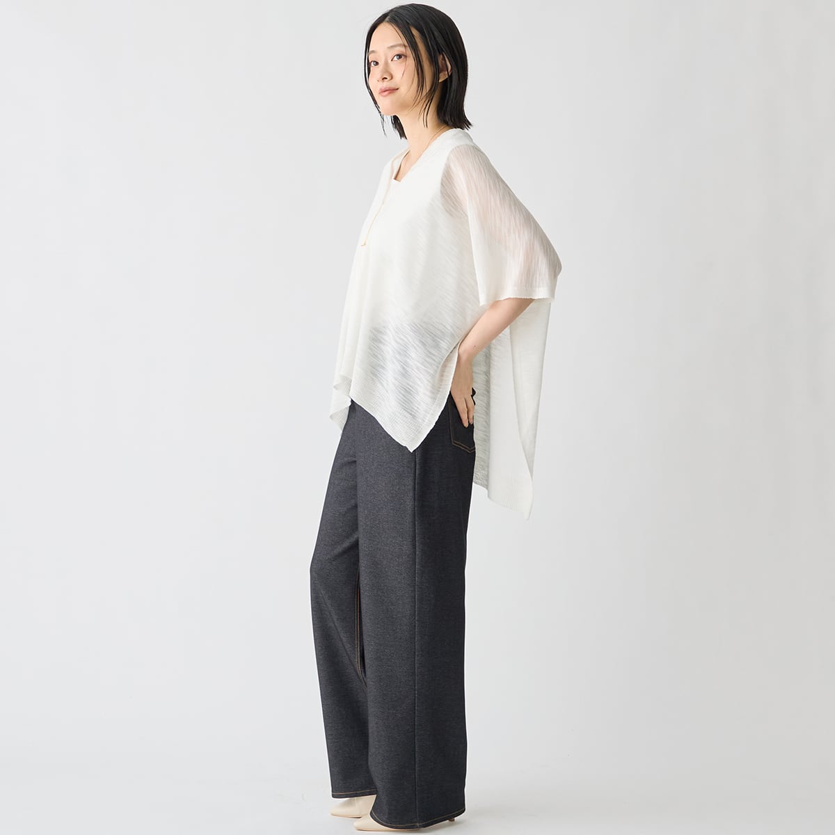 シアーニットポンチョ (86102) | ニトリネット【公式】 家具
